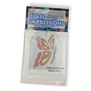 Darice Glass Impressions Butterfly 3 inch Arch Blank Glass DIY Ornament New